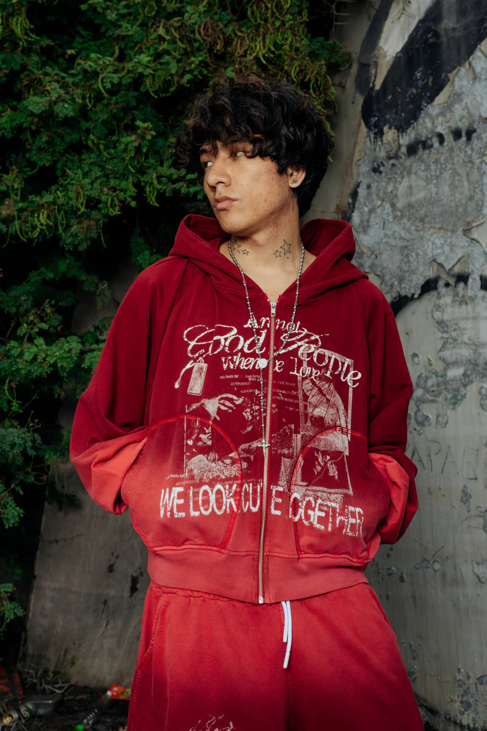 FUCK LOVE RED - ZIP HOODIE BETTER NOW