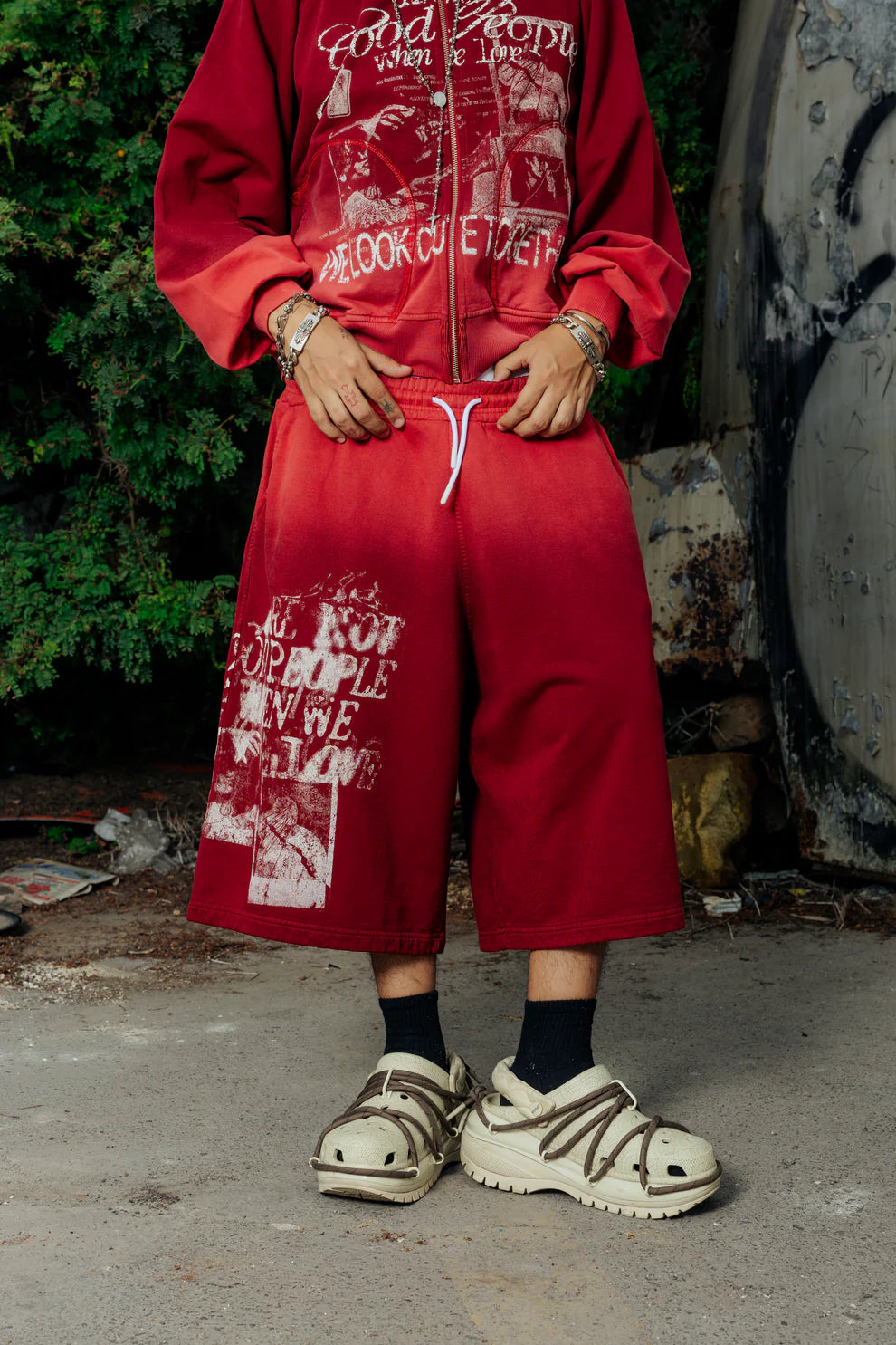 FUCK LOVE RED - BAGGY JORT BETTER NOW