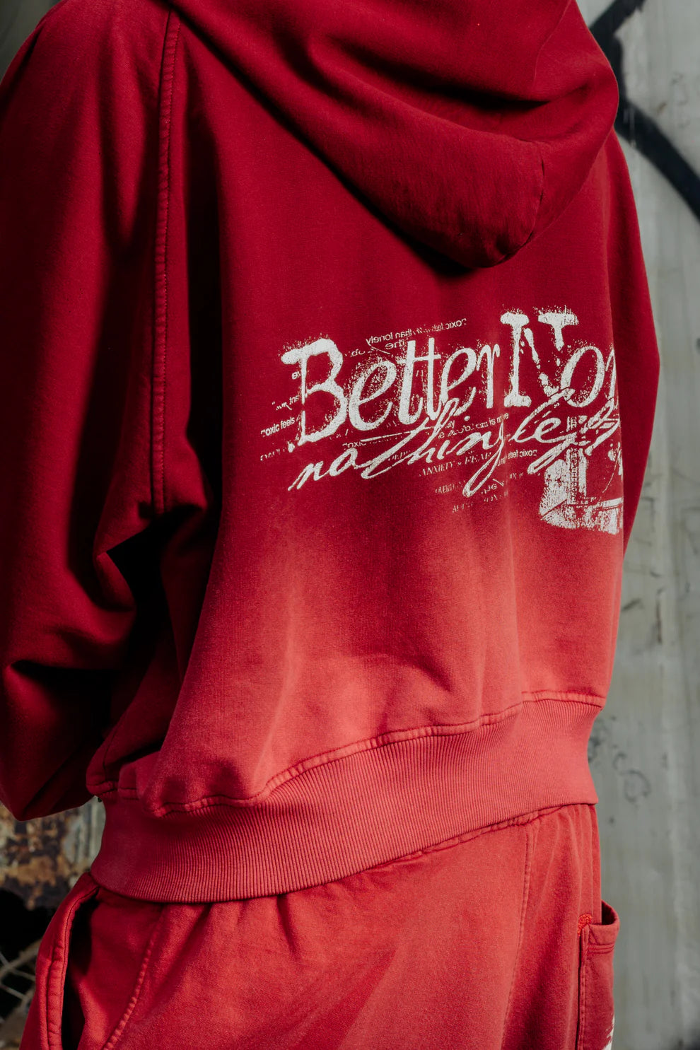 FUCK LOVE RED - ZIP HOODIE BETTER NOW