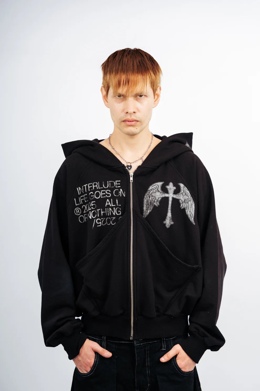 BLACK CROSS ZIP HOODIE REMASTERIZADO - BETTER NOW