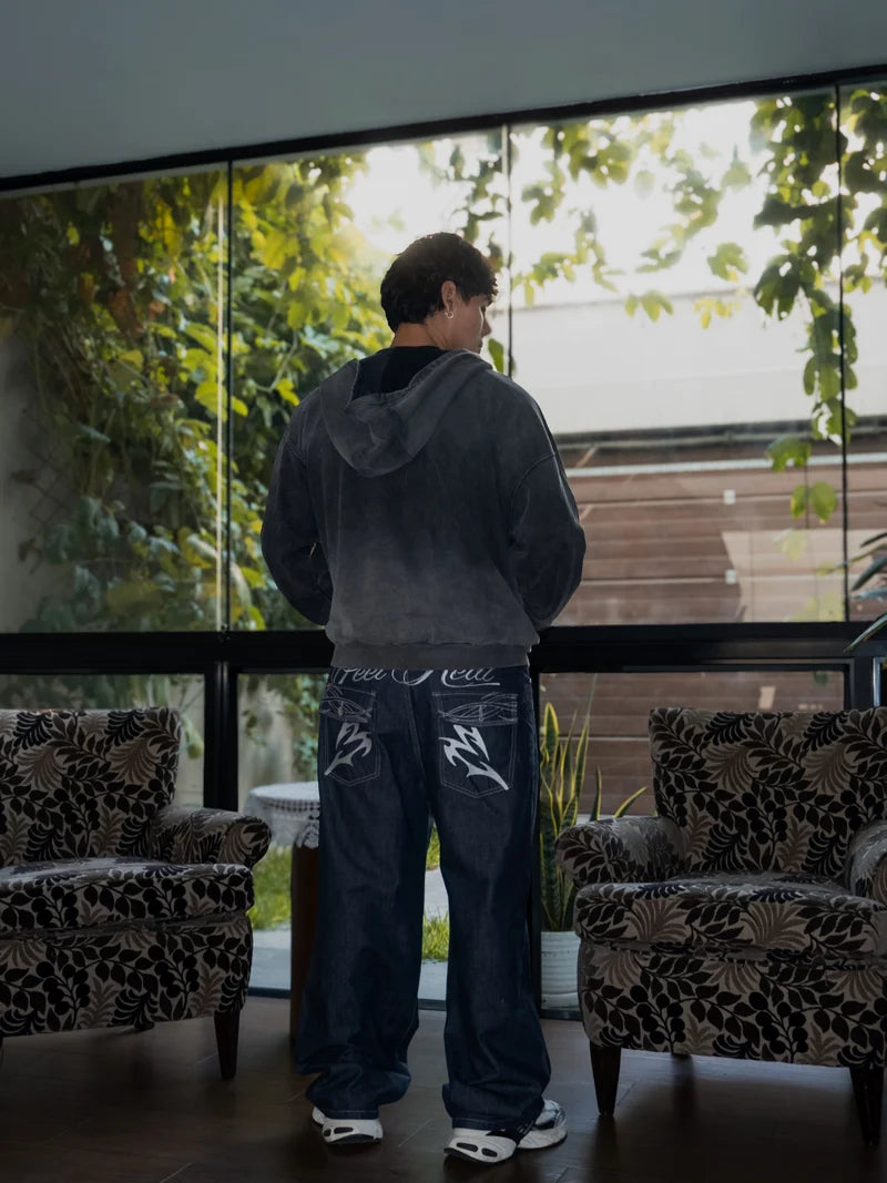 Zip Hoodie Negro- BFORE IDIE