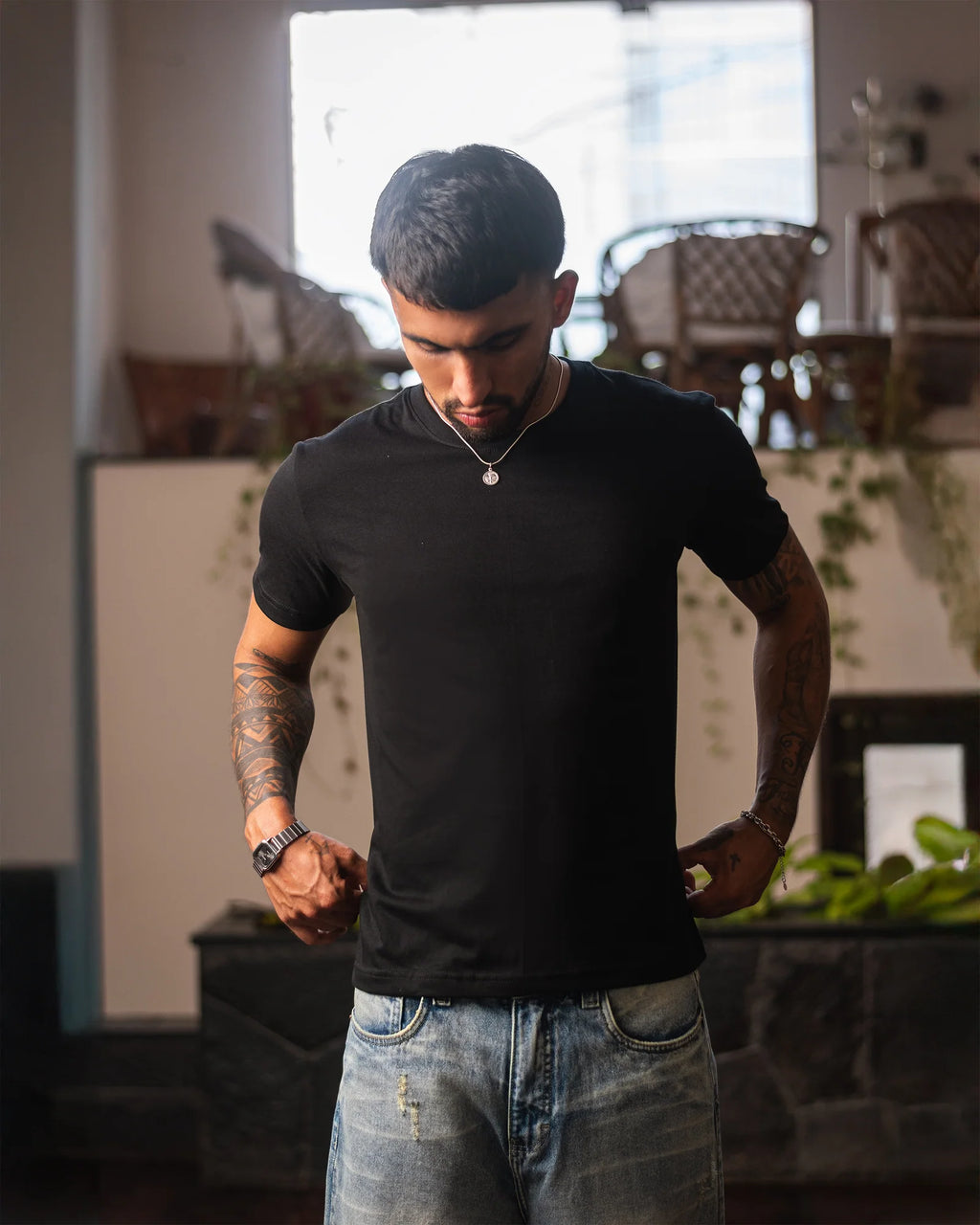Polo Slim negro - BFORE IDIE