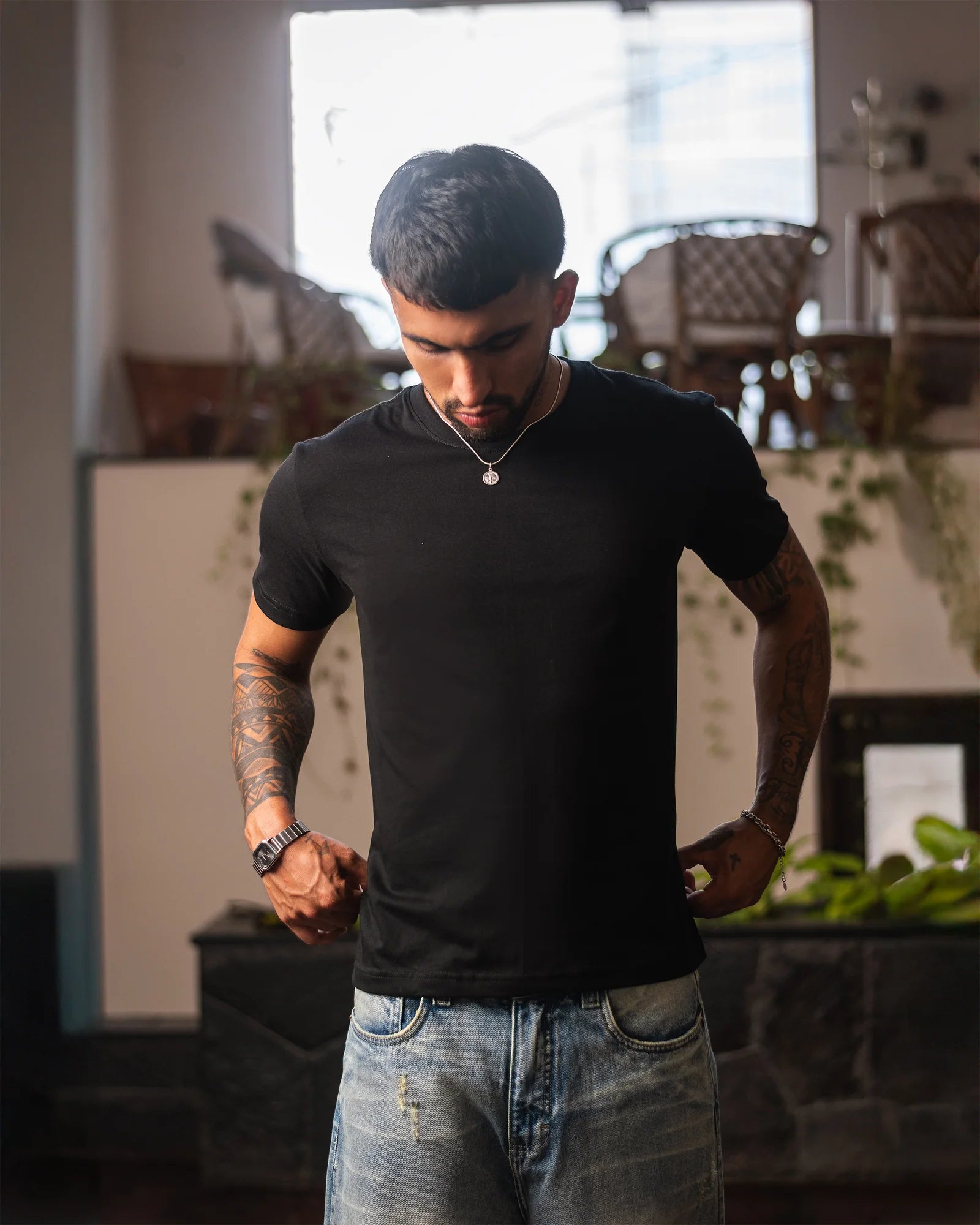 Polo Slim negro - BFORE IDIE