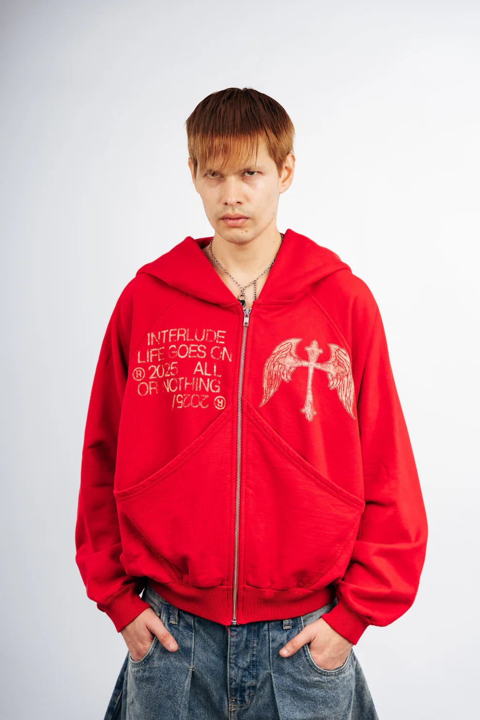 RED CROSS ZIP HOODIE REMASTERIZADO - BETTER NOW