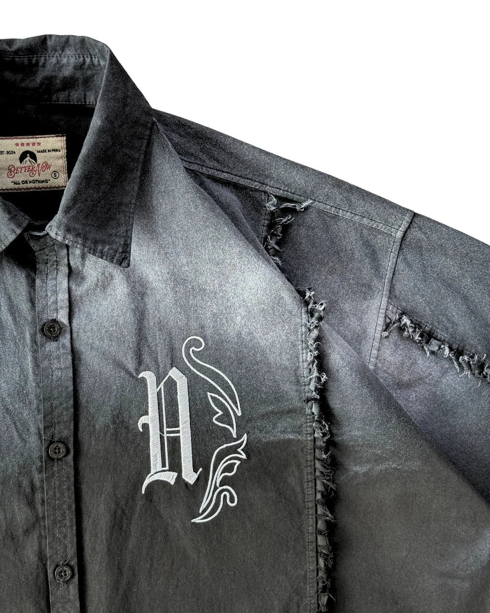BLACK FADED - CAMISA BOXY FIT BETTER NOW