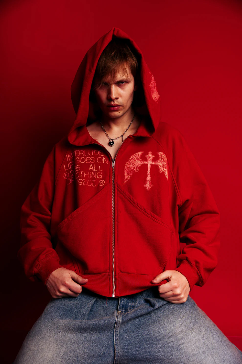 RED CROSS ZIP HOODIE REMASTERIZADO - BETTER NOW