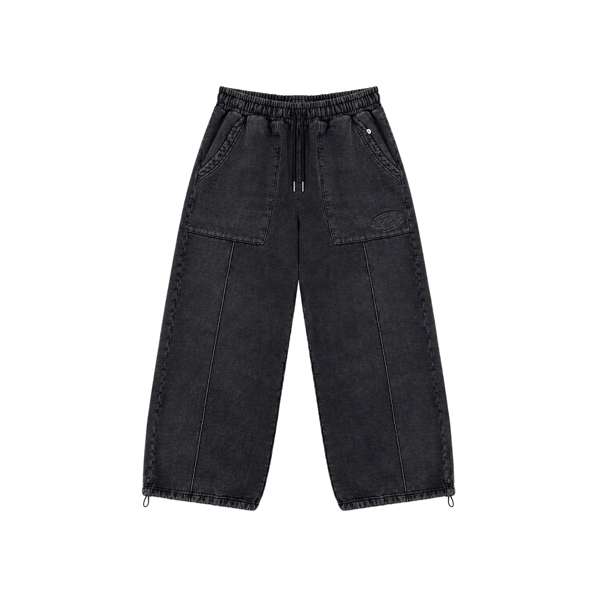 WIDE PANT BLACK VEIN - HIITOP