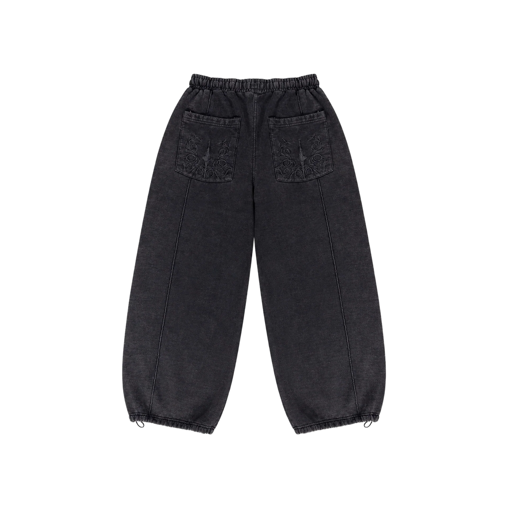 WIDE PANT BLACK VEIN - HIITOP