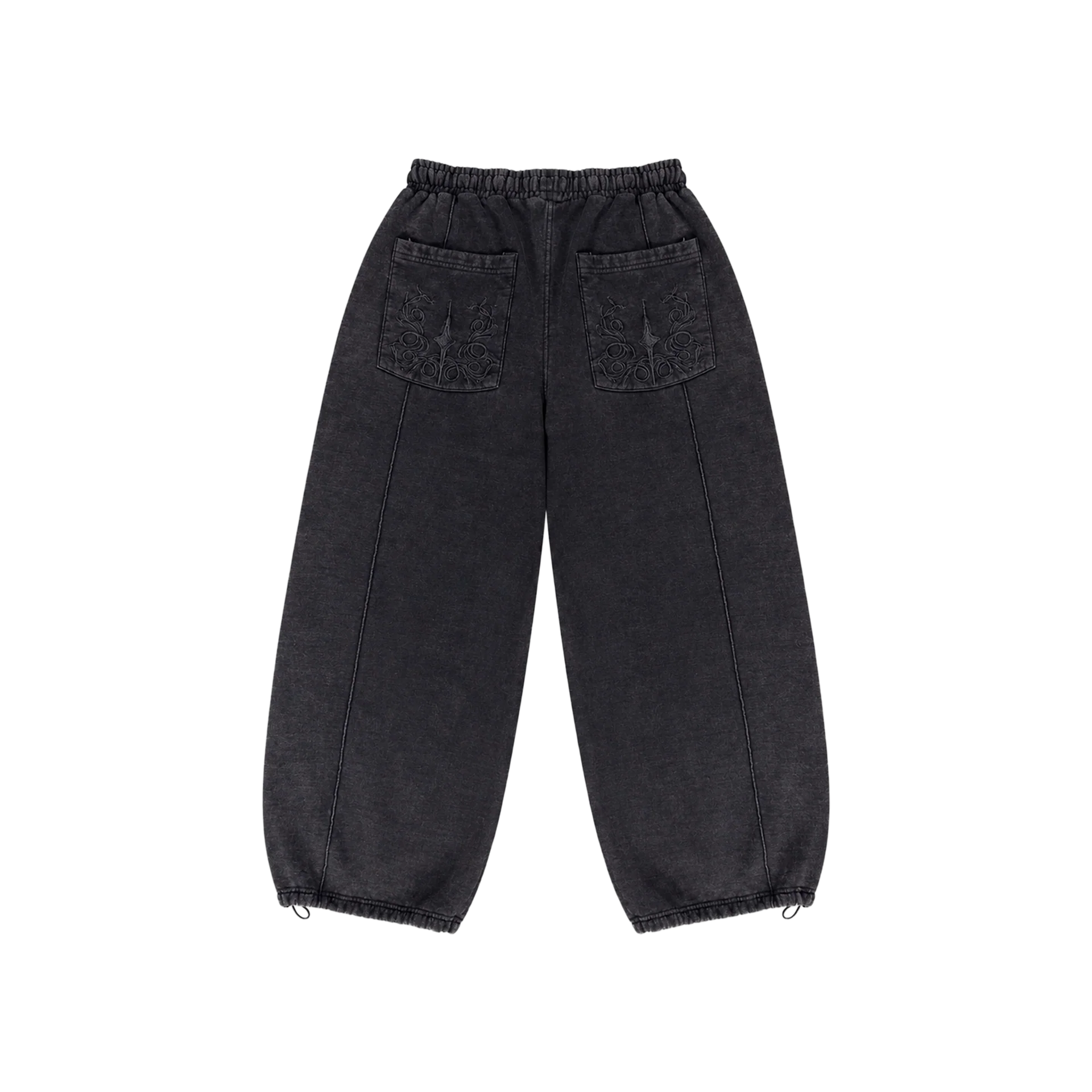 WIDE PANT BLACK VEIN - HIITOP