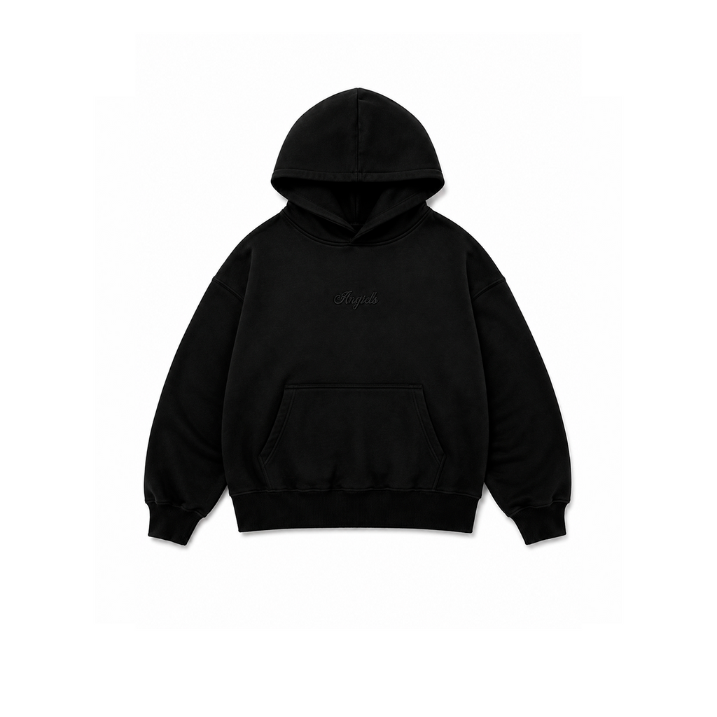 ESSENTIALS ANGELS HOODIE NEGRO - ANGELS