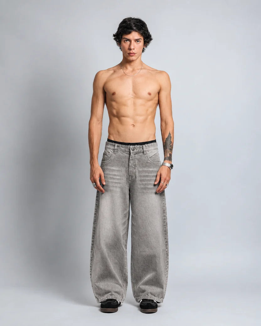 GREY JEAN DENIM HIITOP