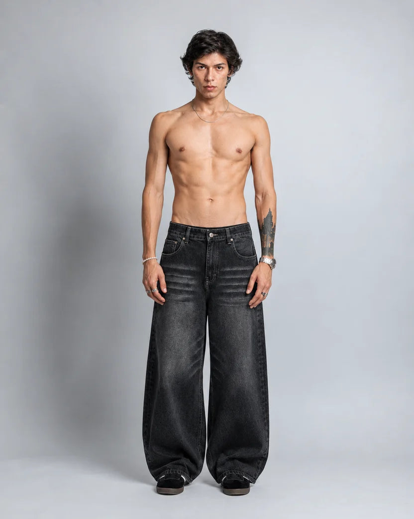 BLACK JEAN DENIM HIITOP