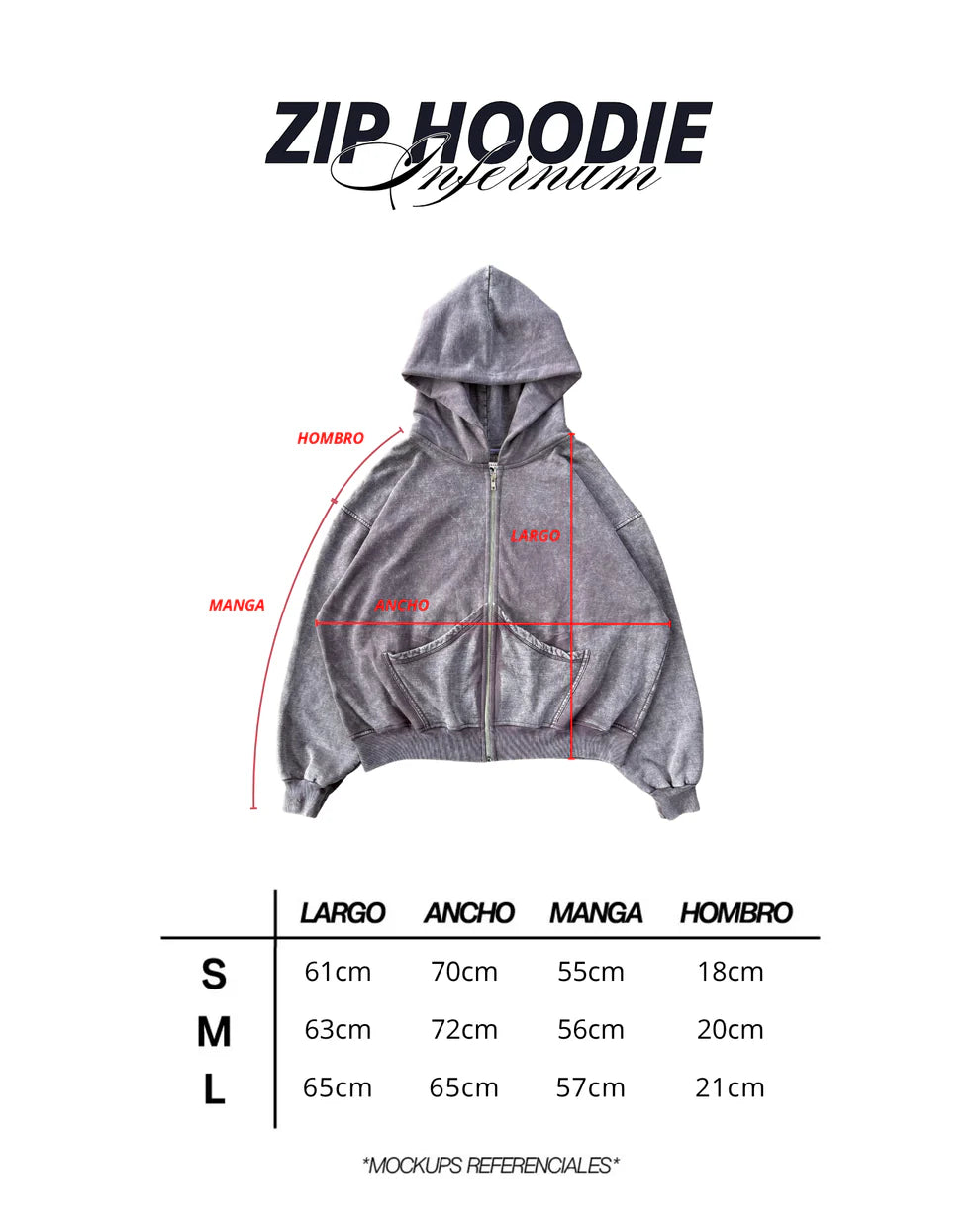 INFERNUM ZIP HOODIE - BOXY FIT BETTER NOW
