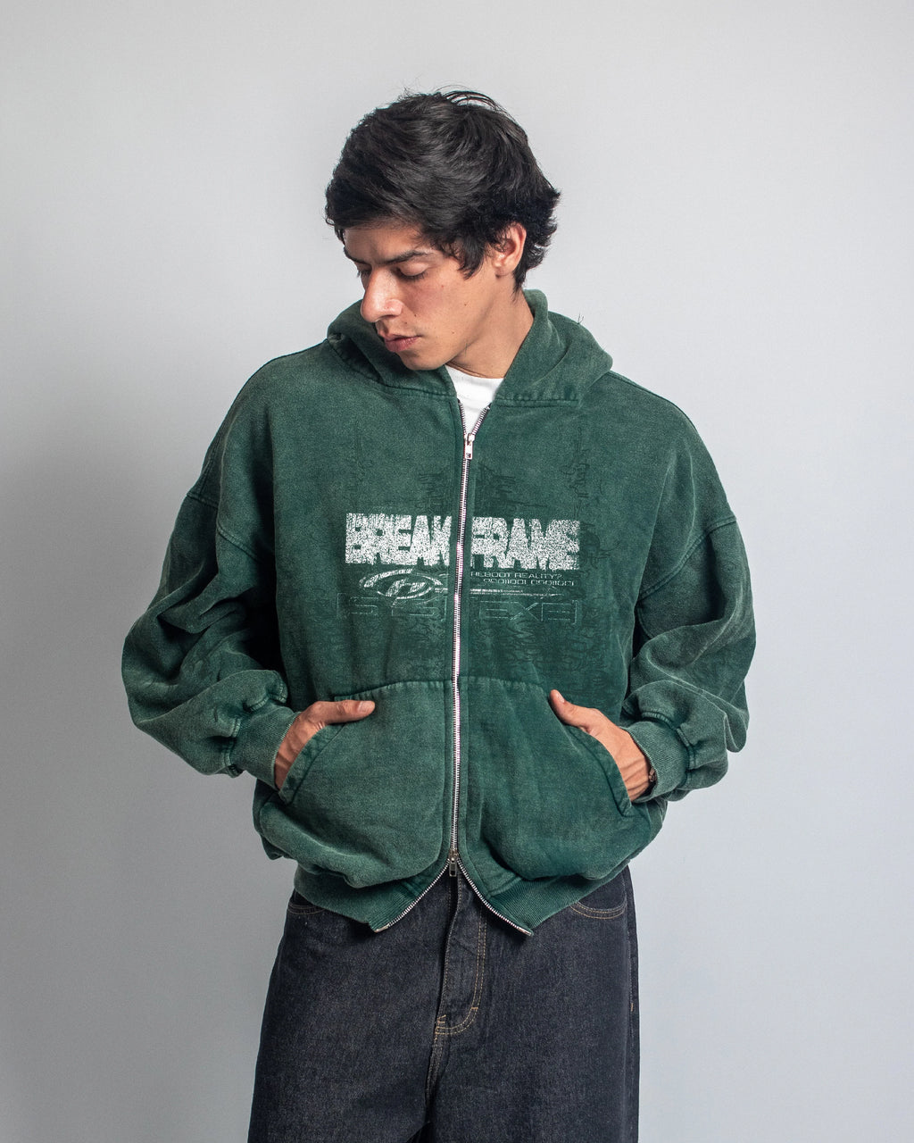 DOBLE ZIP HOODIE BROKEN - HIITOP