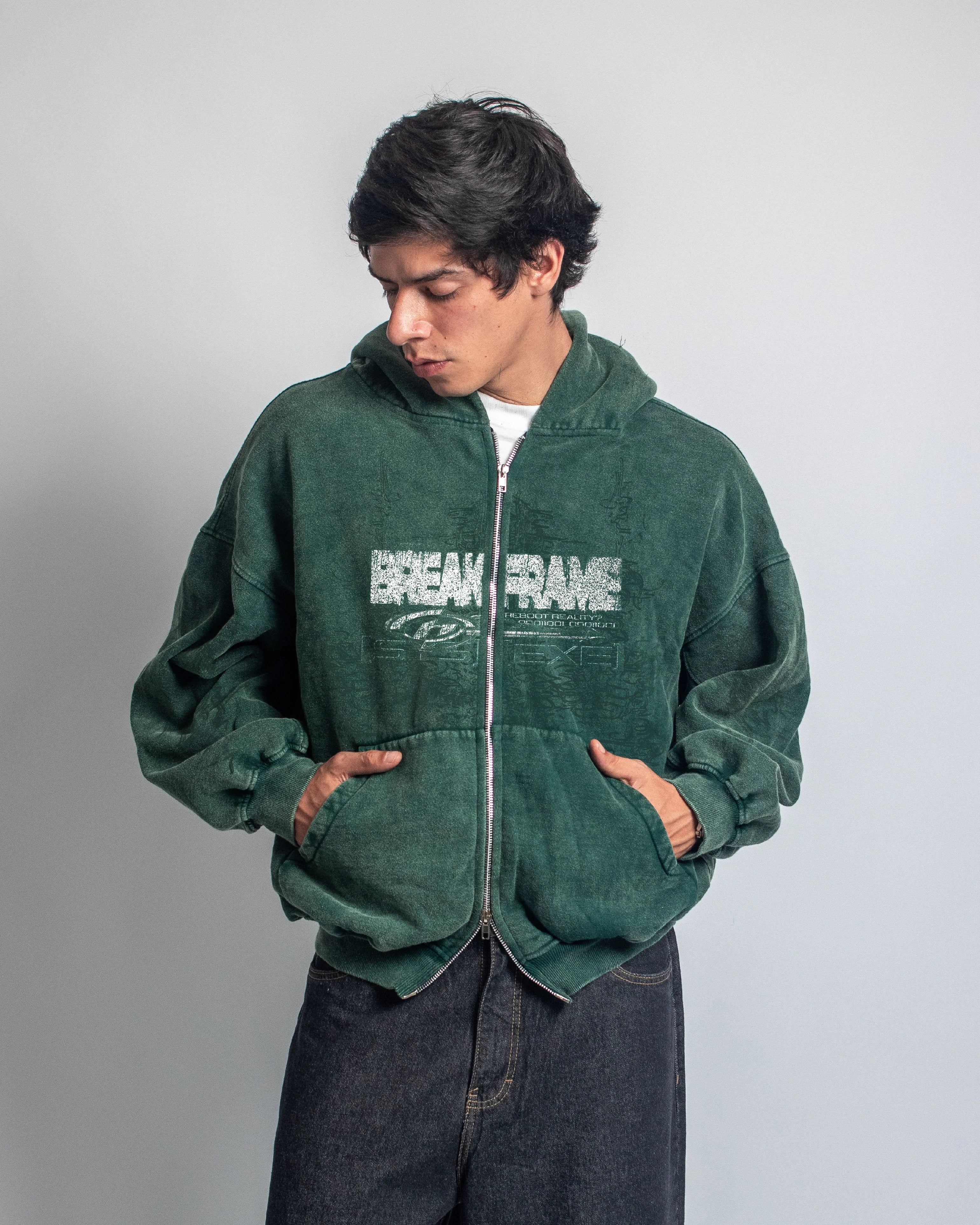 DOBLE ZIP HOODIE BROKEN - HIITOP