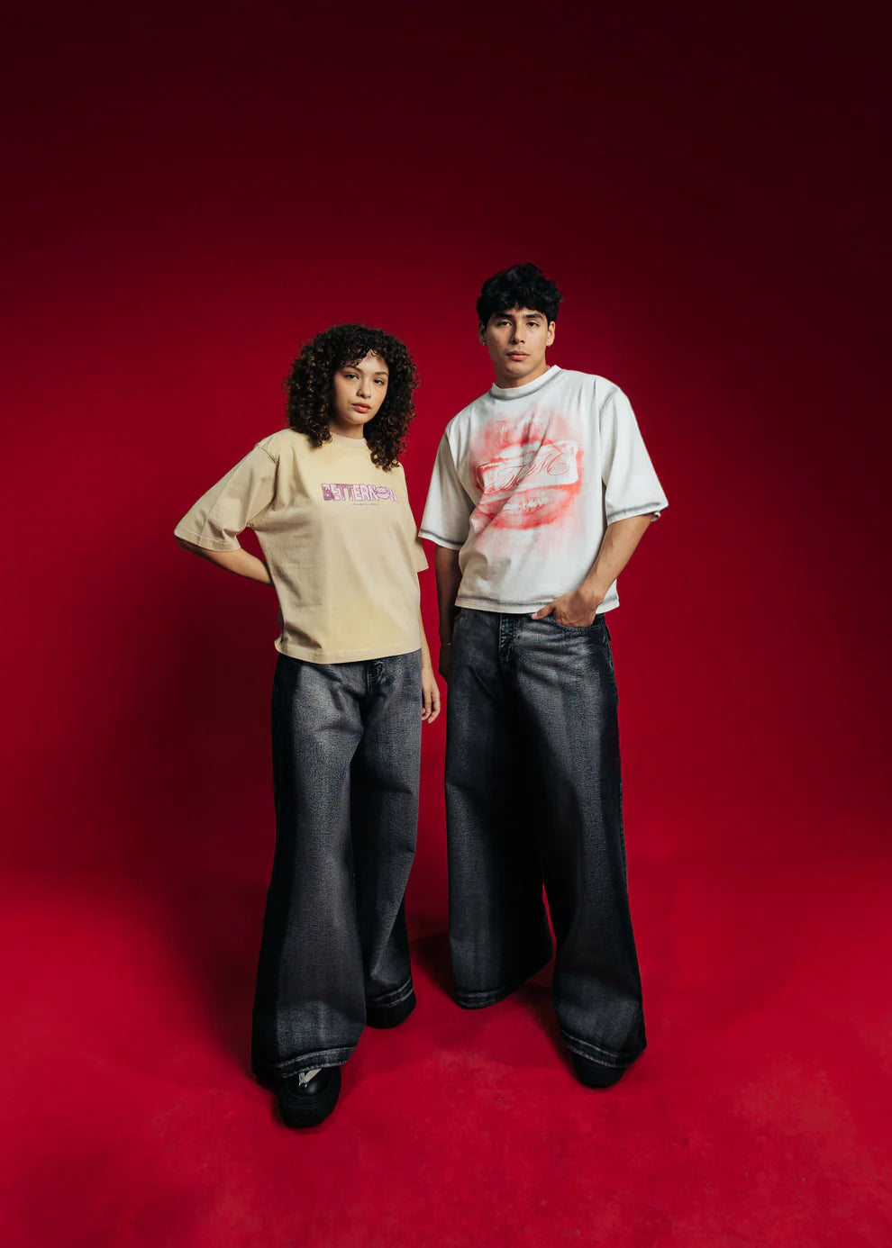 FLARED BAGGY JEAN - BLACK BETTER NOW