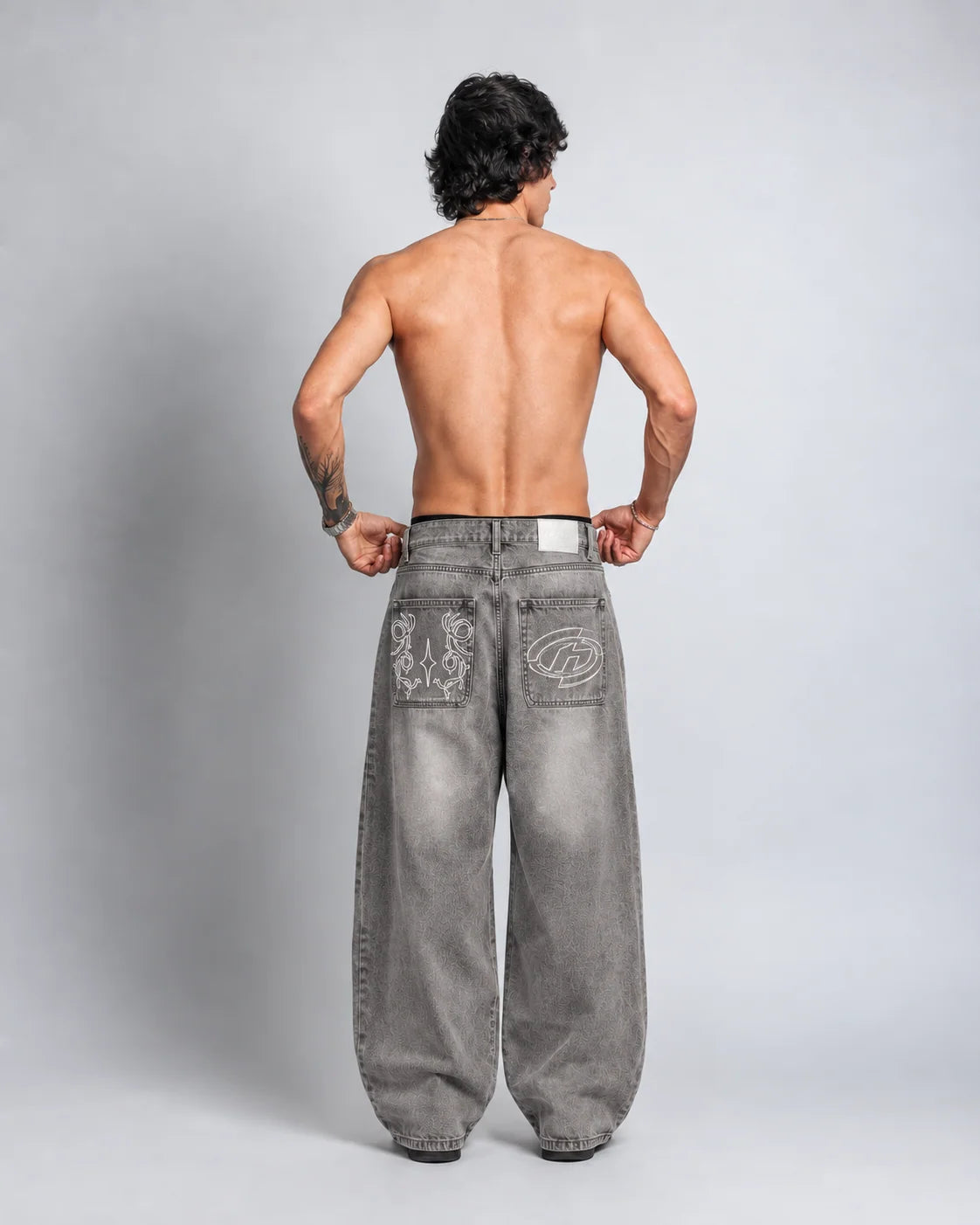 GREY JEAN DENIM HIITOP