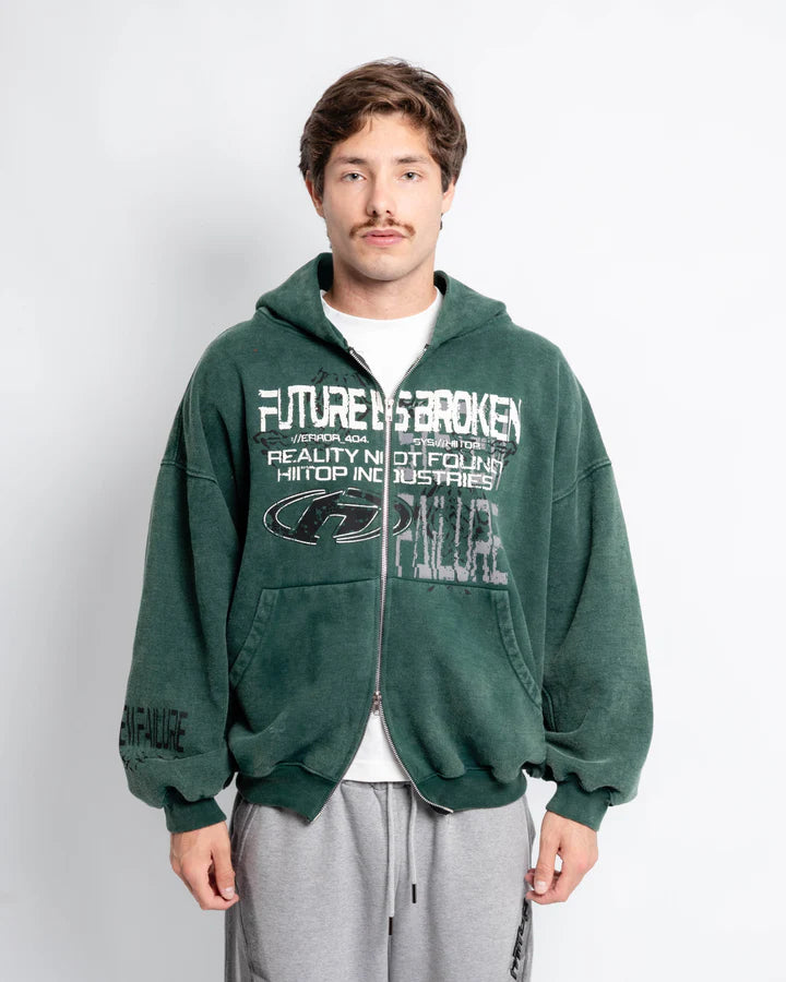 DOBLE ZIP HOODIE DISTORTED REALITY - HIITOP