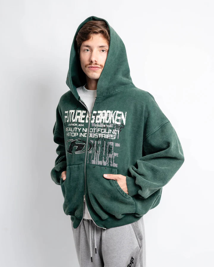 DOBLE ZIP HOODIE DISTORTED REALITY - HIITOP