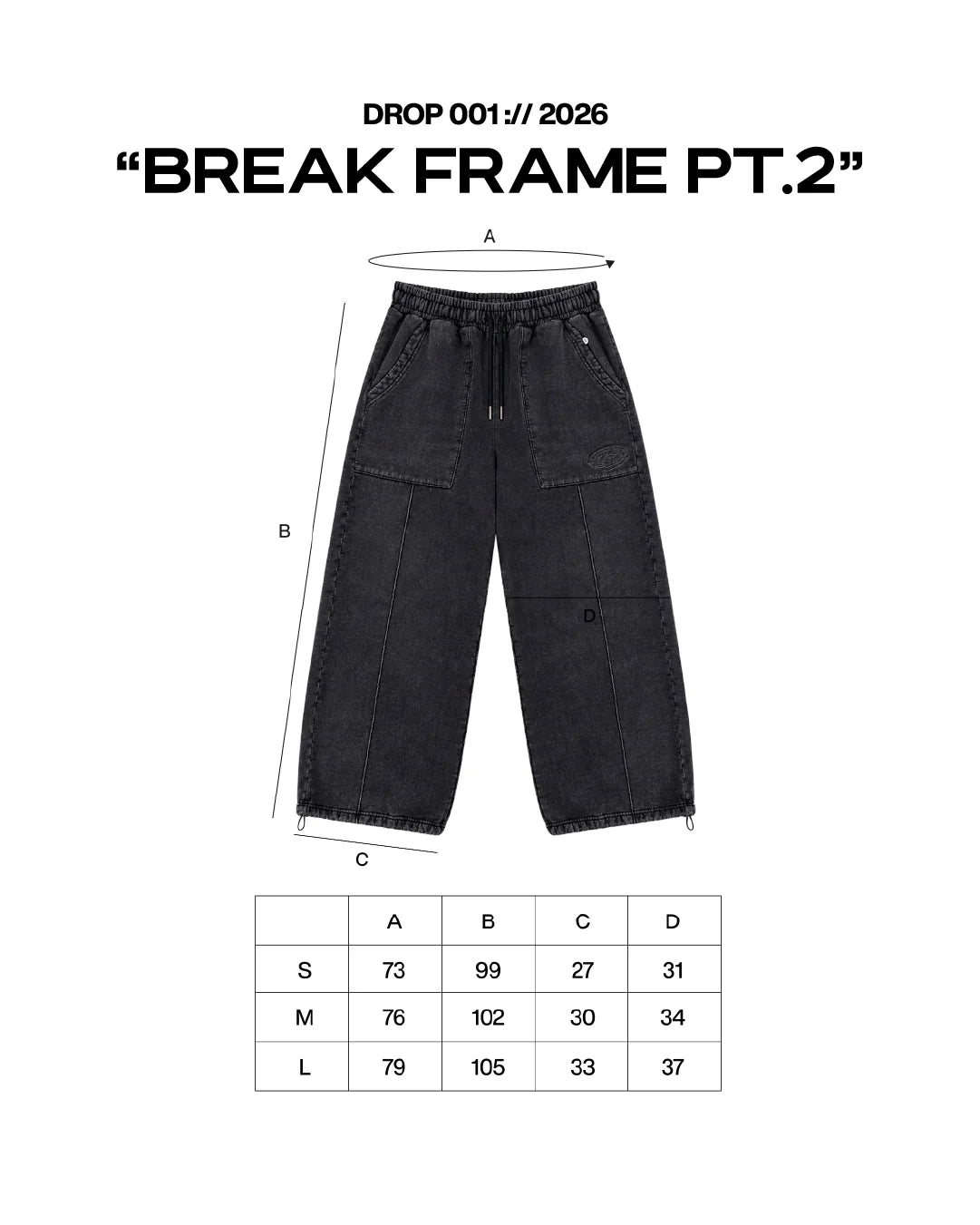 WIDE PANT BLACK VEIN - HIITOP