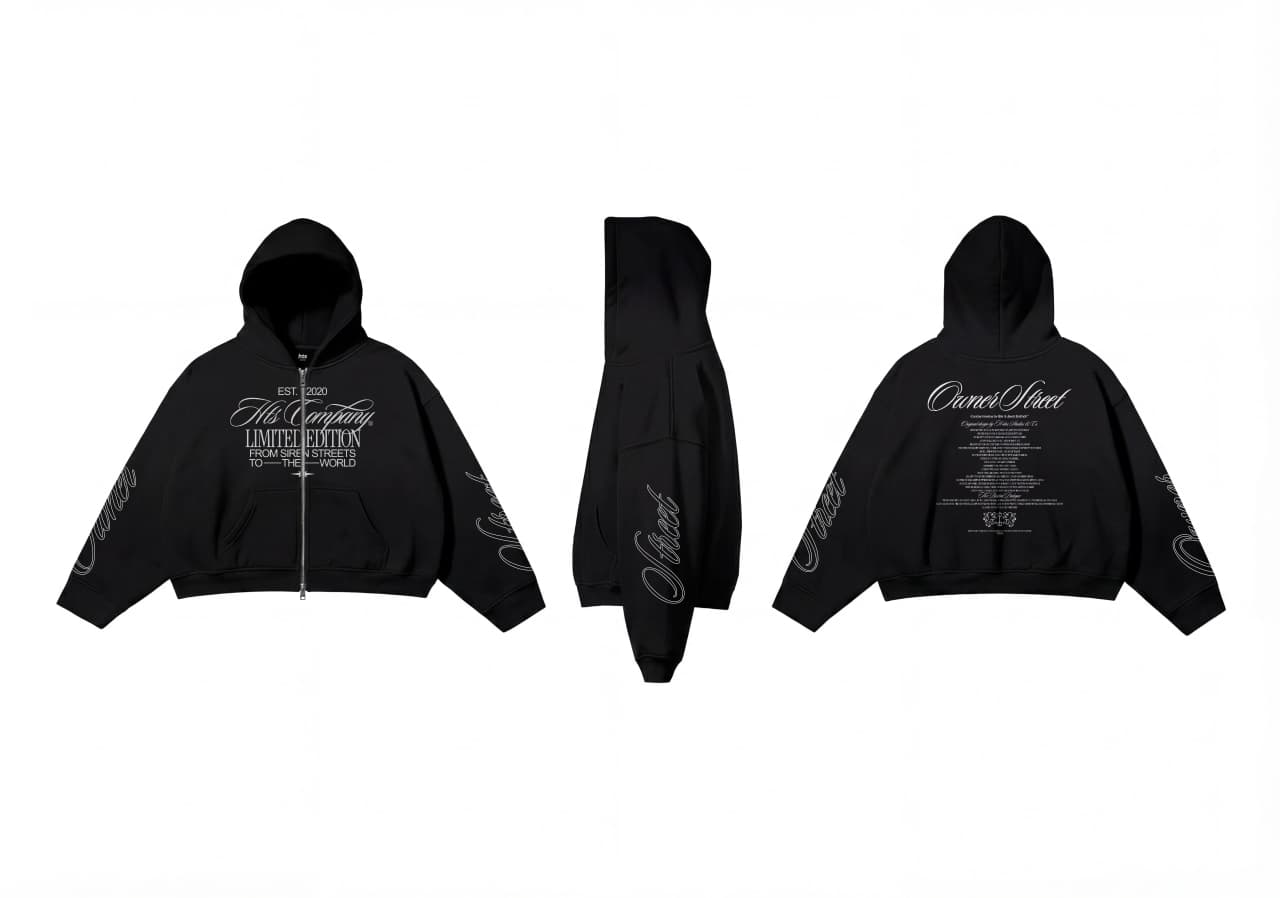 Zip hoodie boxy owner street - HTS