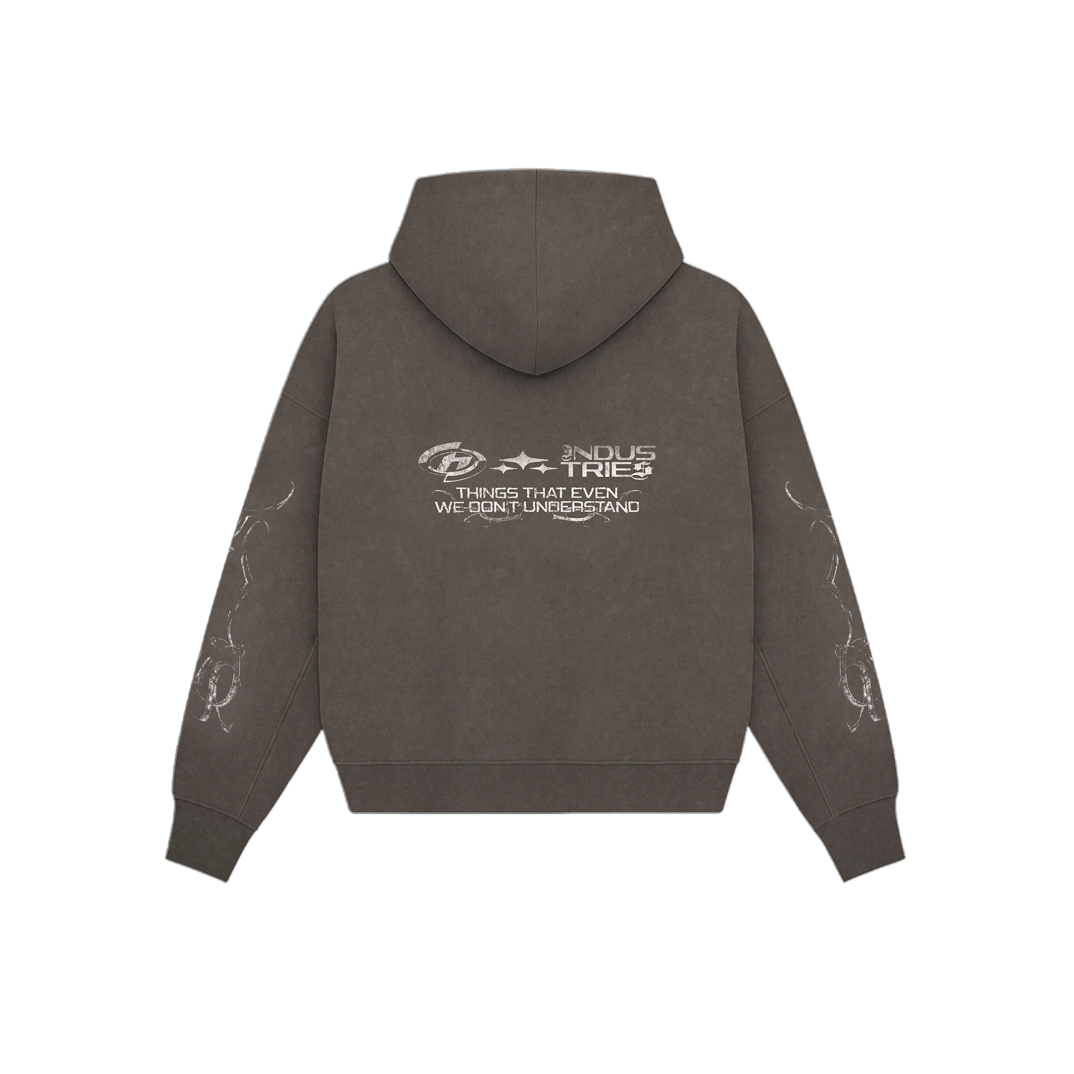 DOBLE ZIP HOODIE BROWN UNDERSTAND - HIITOP