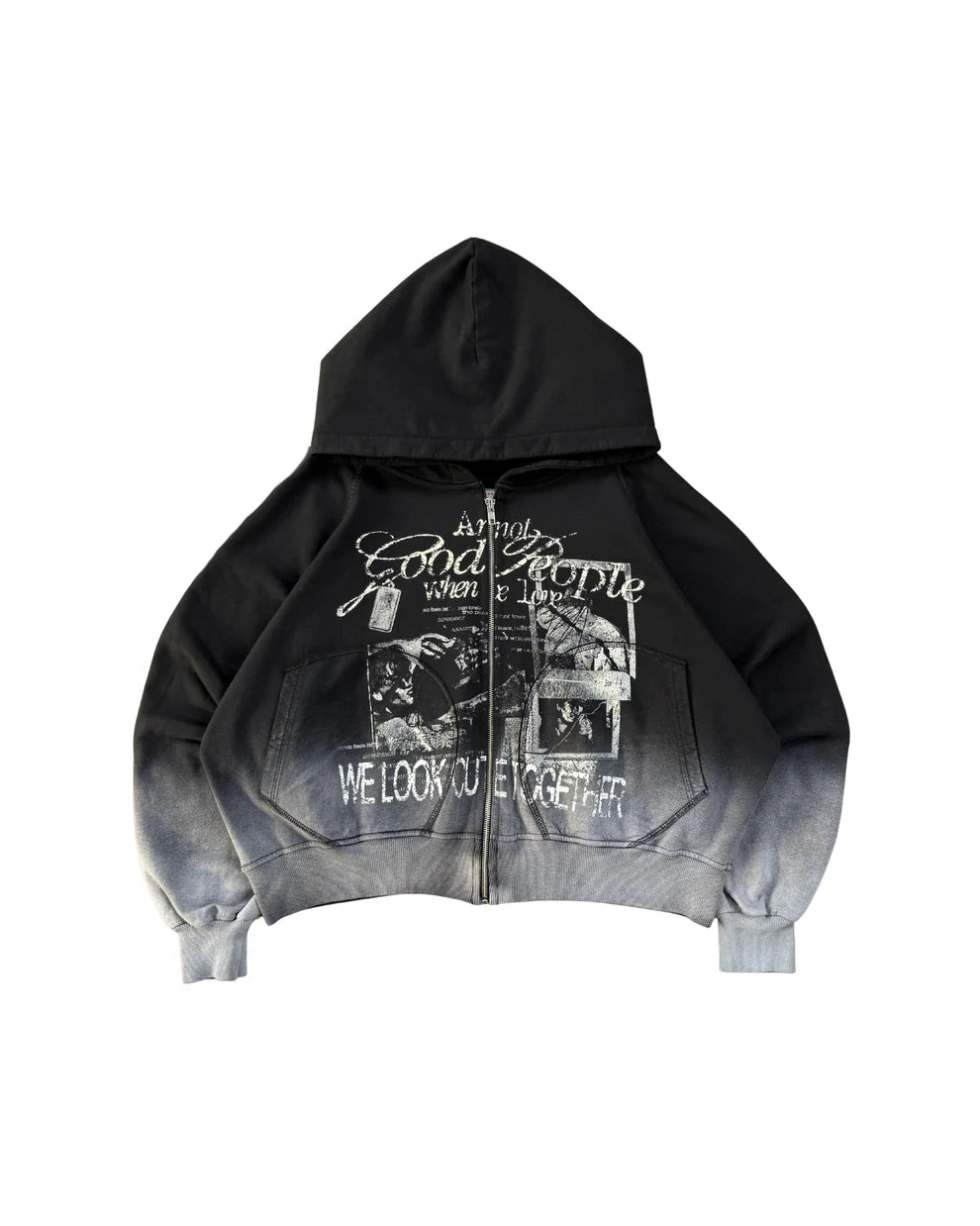 FUCK LOVE BLACK - ZIP HOODIE BETTER NOW