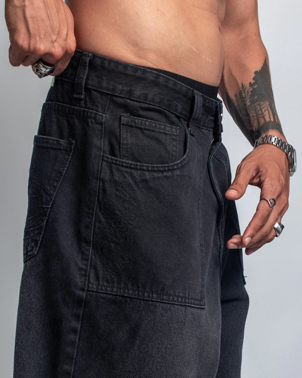 JEAN BLACK PARCHE - HIITOP