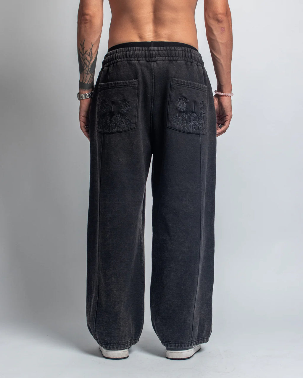 WIDE PANT BLACK VEIN - HIITOP